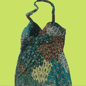 Peacock feather print top 🦚